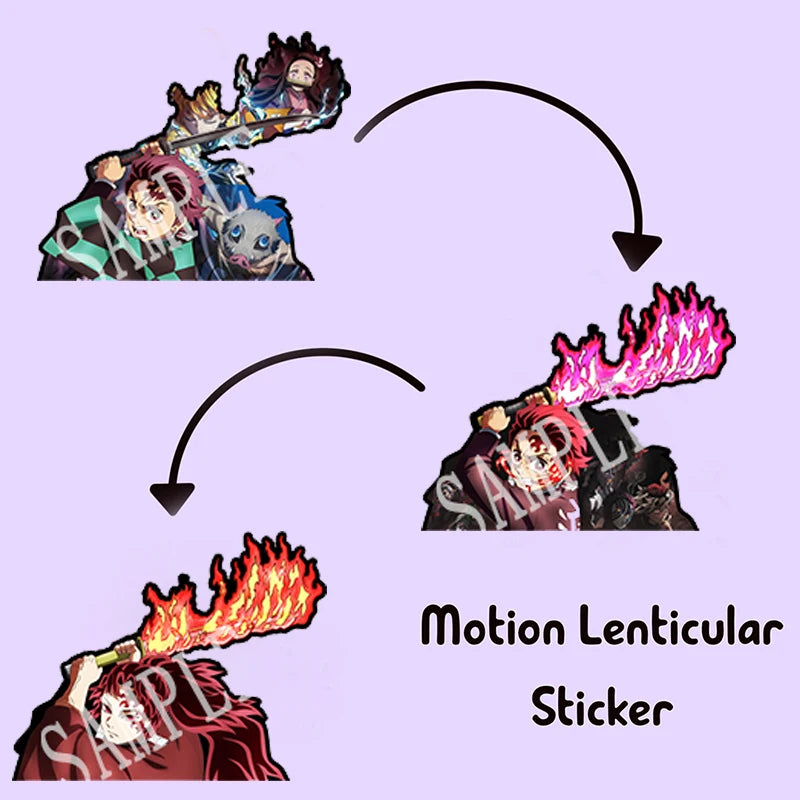 Tanjiro motion sticker from Demon Slayer in an intense action pose.